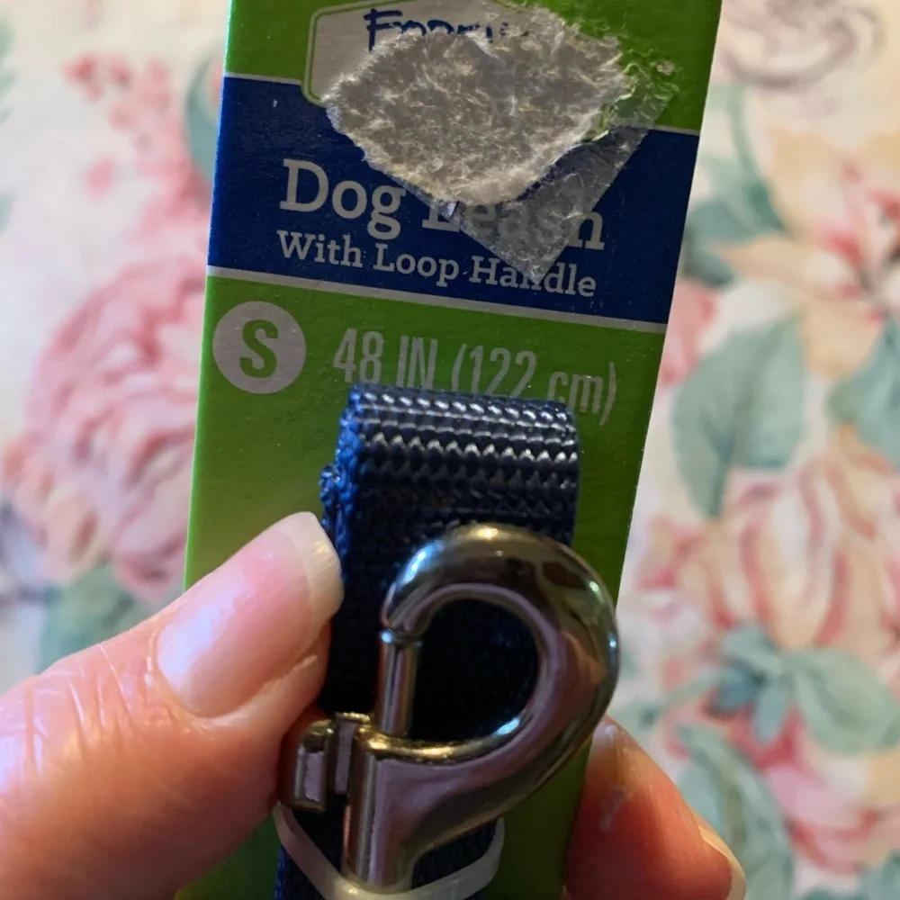 Blue Dog Leash with Loop Handle S 48”inches